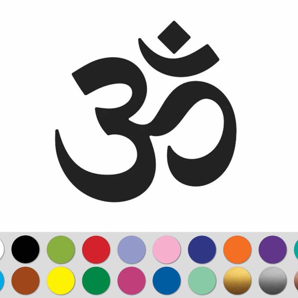 Om Hindu Zen Symbol shape sticker decal