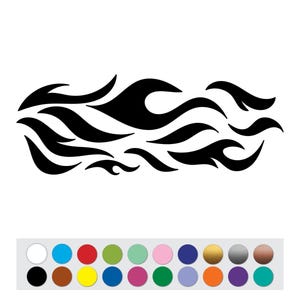 Vinyl Sticker Decal Flame Fire Hot Hotrod Rod Tattoo Tribal DIY Sign