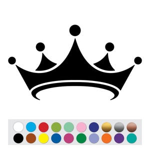 Vinyl Sticker Decal Crown Tiara Princess King Queen Prince Sign Custom