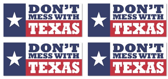 Don T Mess With Texas Flag Banner Lone Star Sticker Decal Etsy