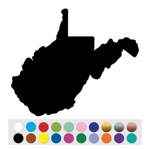 Vinyl Sticker Decal West Virginia State American Map DIY Sign Custom