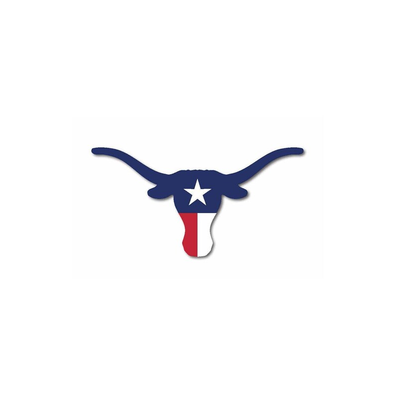 Texas Longhorns Lone Star Flag Banner Sticker Decal Etsy