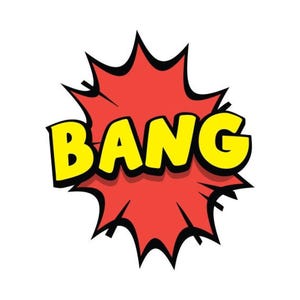 Vinyl Sticker Decal Bang Comic Speech Bubble DIY Sign