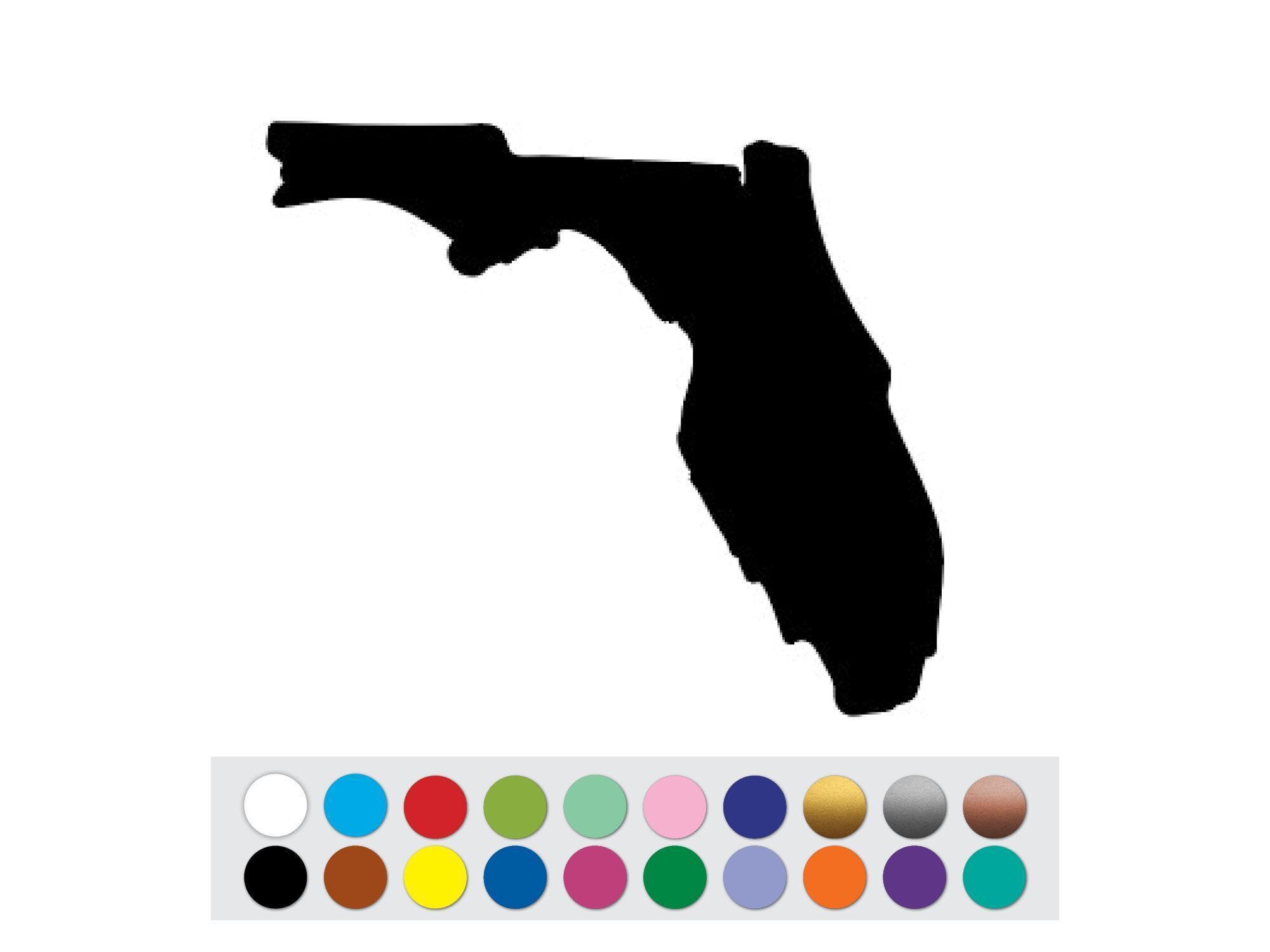 Florida State Outline Die-Cut Sticker / Decal - FL Shape