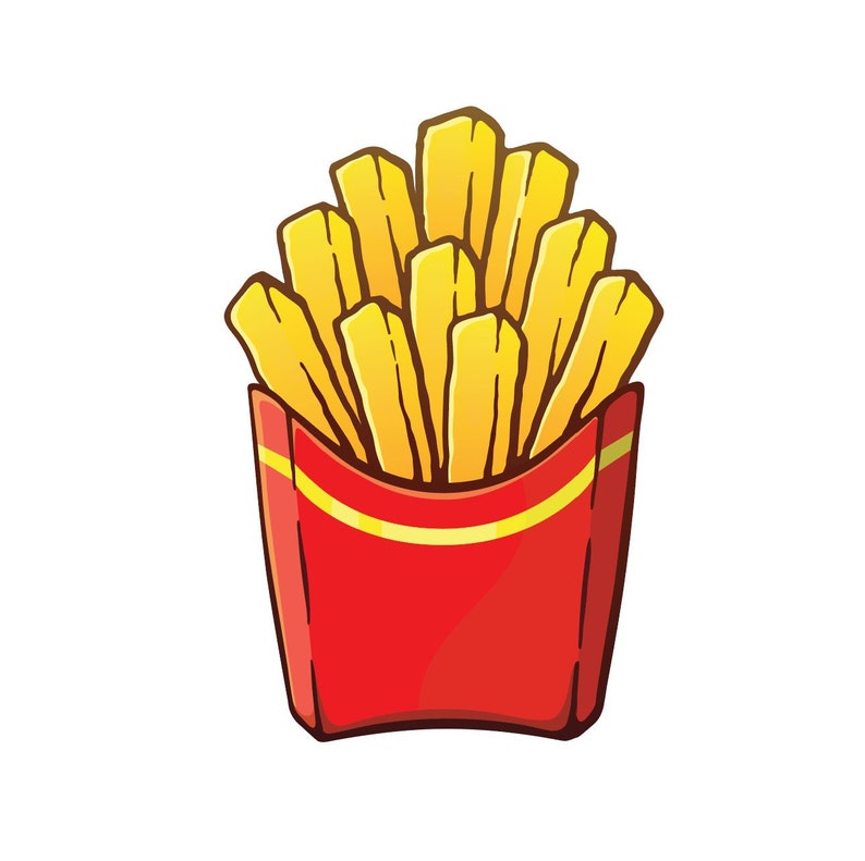 Fries French Potato Chips Fast Food Sign Banner Sticker Decal Etsy
