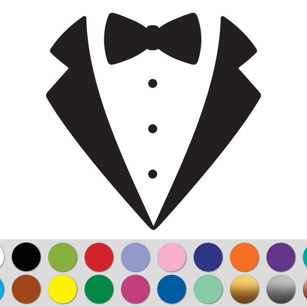 Tuxedo Suit Men Button Tie Bowtie bumper sign sticker decal