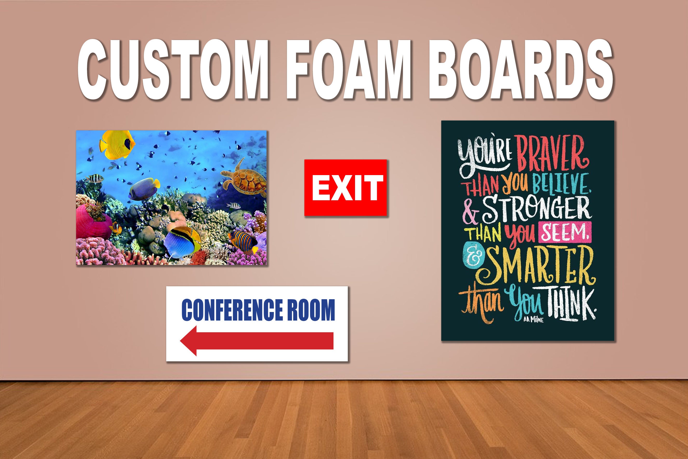 Foam Board Custom Printed One Sided Text Lettering 4 X Etsy