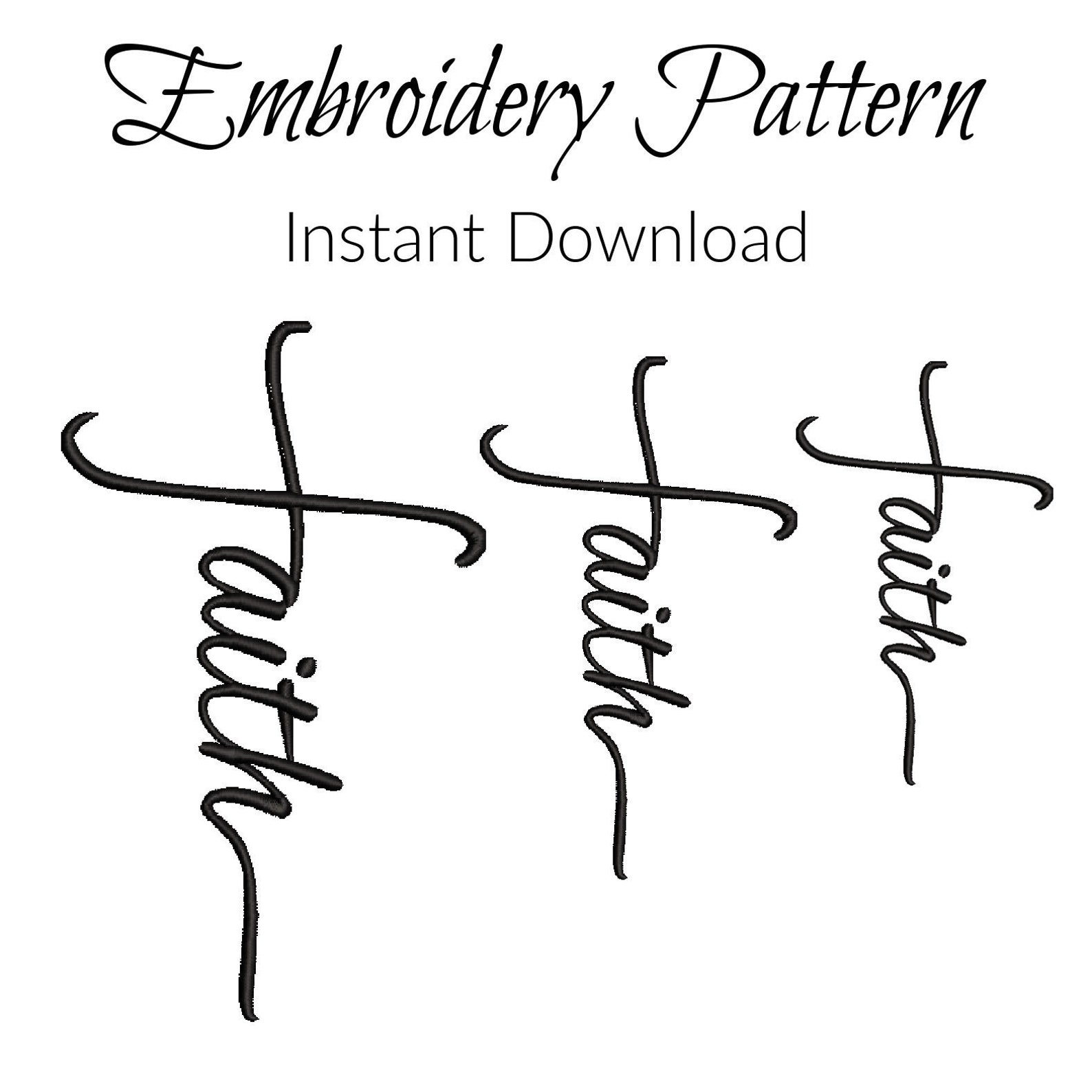Faith Machine Embroidery Design Instant Download Digital Etsy