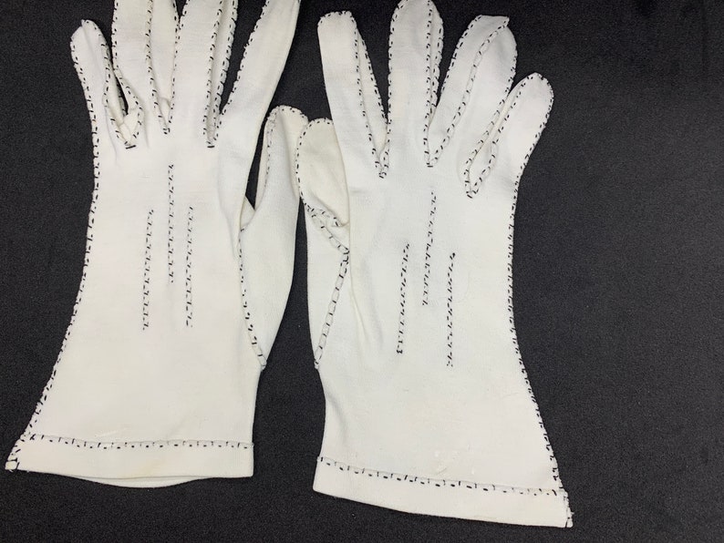 White cotton dress gloves vintage white gloves cloth gloves Etsy