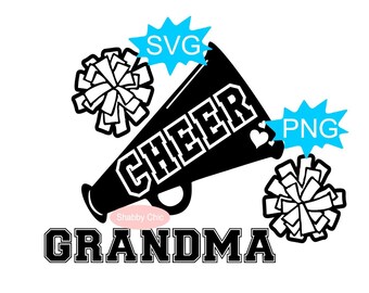 Jubeln Sie Oma svg, jubeln Sie Oma svg, Cheerleader Kunst
