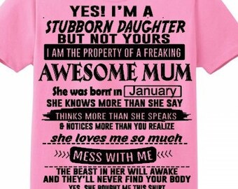 Mum Svg, Awesome Mum Svg, Mothers Day Svg, Mum Daughter Svg,Stubborn Daughter/Awesome Mum SVG 12 Birth Months Included,Mothering Sunday Svg