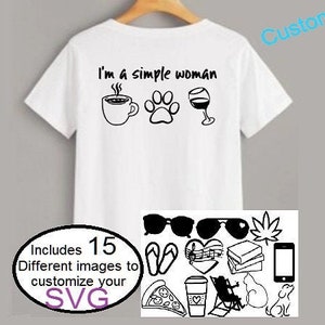 Einfaches Leben SVG, Einfaches Leben SVG, Einfache Frau SVG, Camping SVG, Pfotenabdruck SVG, Hund Mama SVG, Weinblatt