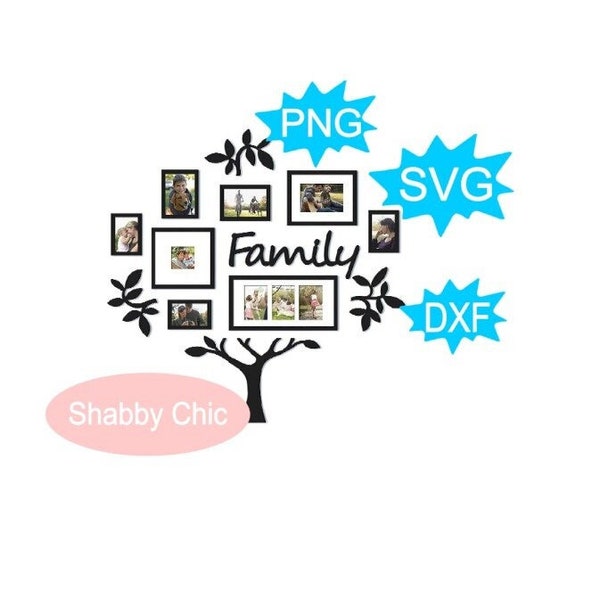 Family Tree Svg, Family Photo Frame, Family Collage svg, Family svg, Mothers Day Svg, Cricut SVG, Mothers Day Gift svg, Family Reunion svg