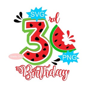 Wassermelonen-Geburtstags-Svg, 3. Geburtstag-Svg, 3. Geburtstags-Png, Wassermelonen-Geburtstag, Wassermelonen-Geburtstags-Png, dritten Geburtstags-Svg,