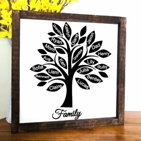 Family Tree SVG,Family Tree PNG,Family Tree,Cricut,Silhouette,,Keepsake,Home Decor,Printable Family Tree,DIY Family Tree,Mothers Day Gift