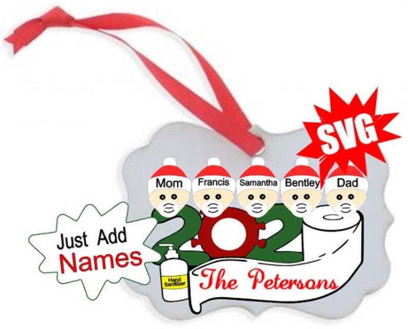 Download Quarantine Christmas 2020 SVG Family Covid Corona Ornament ...