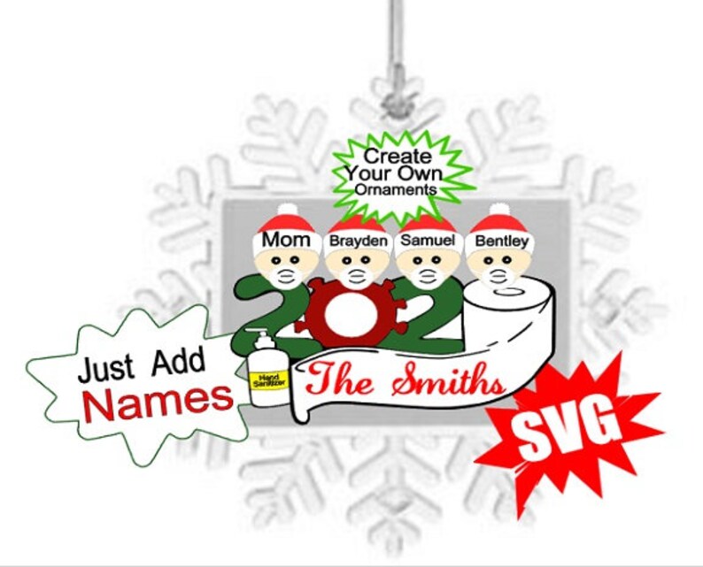 Download Quarantine Christmas 2020 SVG Family Covid Corona Ornament ...