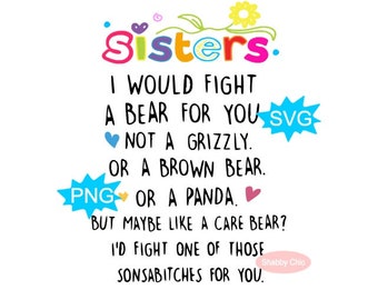 Sister Svg, Crazy Sister Svg, Crazy Sister Png, Sister Png, Sisters Forever Png, Sisters Svg for Tumbler, Sisters Cups Svg, Sister Cup Svg