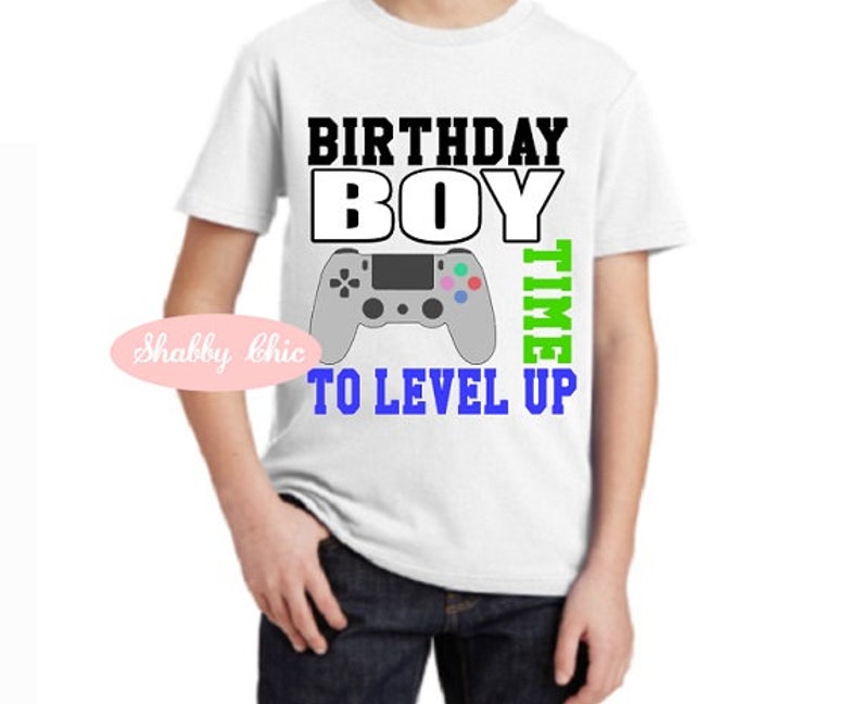 video game birthday shirts