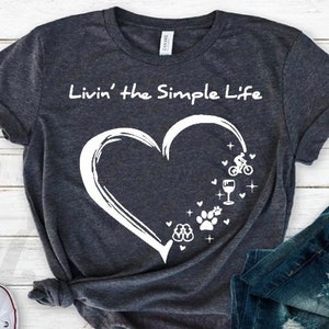 Archivo de corte digital SVG para Cricut/Silueta de Livin' The Simple Life Heart