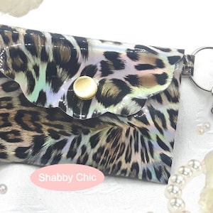 Animal Print Coin Purse, Llavero de bolsa de monedas, Llavero de billetera de tarjeta, Billetera de mujer, Cambiar bolso, Llavero de titular de tarjeta, Regalo de Animal Print