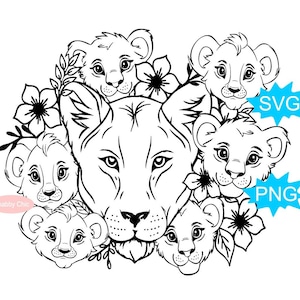 Lioness Svg, Mother Son Svg, Lioness And Cub Svg, Lion Shirt Sublimation, Lion Mom Svg, Mother and Daughter Svg, Lion Cup Sublimation