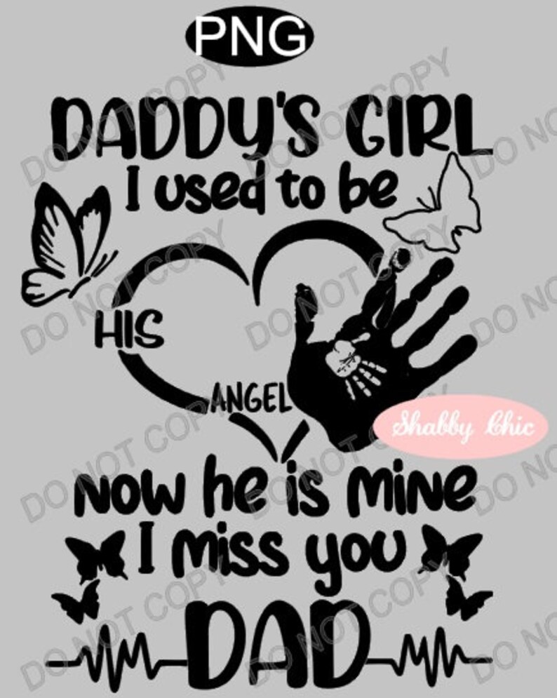 Download Daddys Little Girl PNG SVG Dad Father Daughter Memorial ...