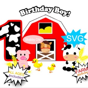 Farm SVG, Farm Animals Svg, Farm Animals Birthday, Farm Birthday Shirt Svg, Animals Svg Bundle, Farm Theme Birthday Svg, Farm Svg Bundle