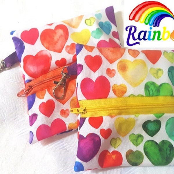 Rainbow Bag, Rainbow Zipper Pouch, Rainbow Gift, Rainbow Birthday Gift, Rainbow Coin Purse, Rainbow Pouch, Birthday Gifts For Girls, Pride