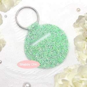 Quarter Holder Keychain, Glitter Keychain, Quarter Keeper Keychain, Shopping Cart Coin Keychain, Pick Holder Keychain, Guitar Player Gift