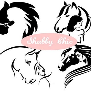 Paarden Svg, paard Svg bundel, een meisje en haar paard SVG, paardrijden Svg, paardensport Svg, meisje en paard Svg, Cricut, silhouet