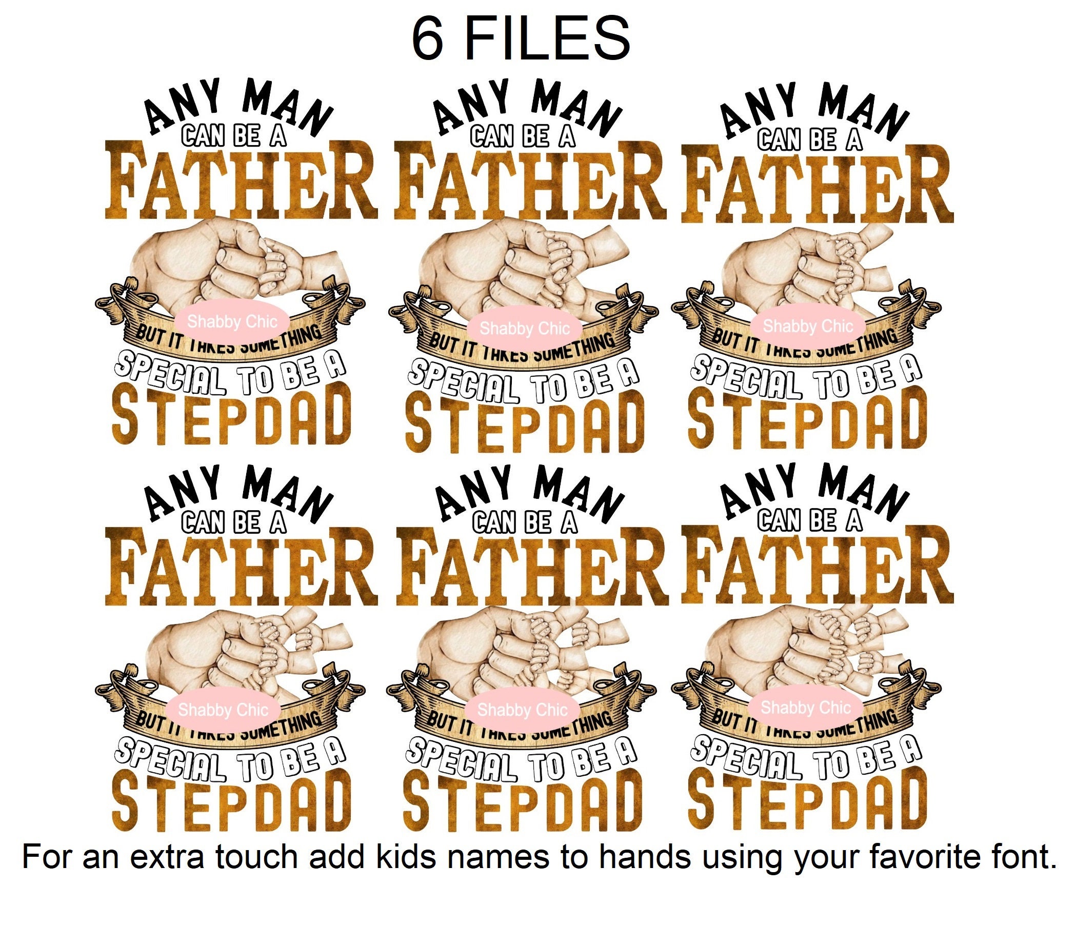 Stepdad Png, 1-6 Kids, Stepdad Bundle Png, Step Dad Sublimation ...