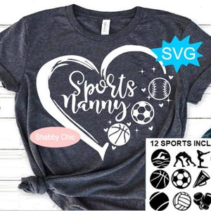 Svg nounou sportive, 32 sports inclus, Svg sport, Svg maillot de sport, Svg sport nounou, Svg nounou, hockey nounou Svg, Svg nounou baseball