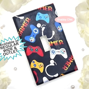 Video Game Light Switch Cover, Video Game Decor, Video Game Gifts, Gifts for Boys, Gifts for Teens, Teenage Boy Gifts, Gamer Room Decor