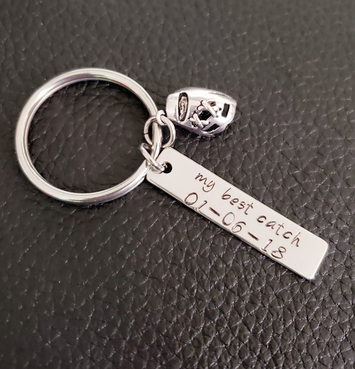 My Best Catch Baseball Mitt Keychain Anniversary Gift for Etsy