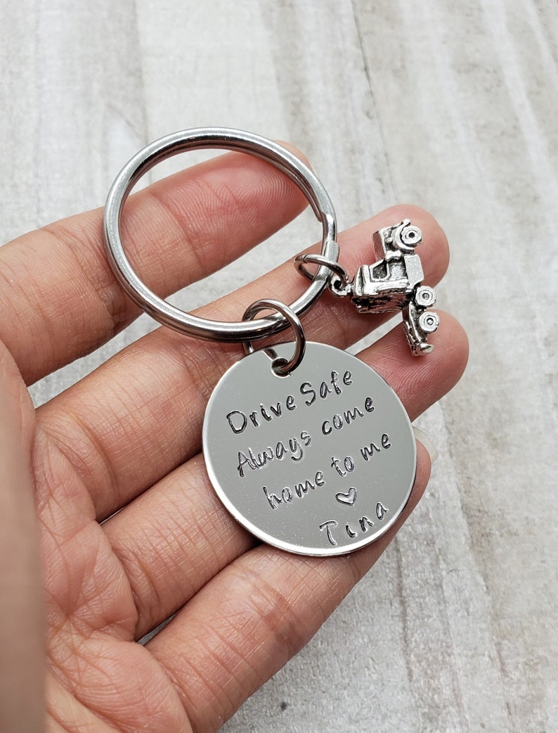 Drive Safe Keychain Semi Truck Keychain Always Come Home to Etsy
