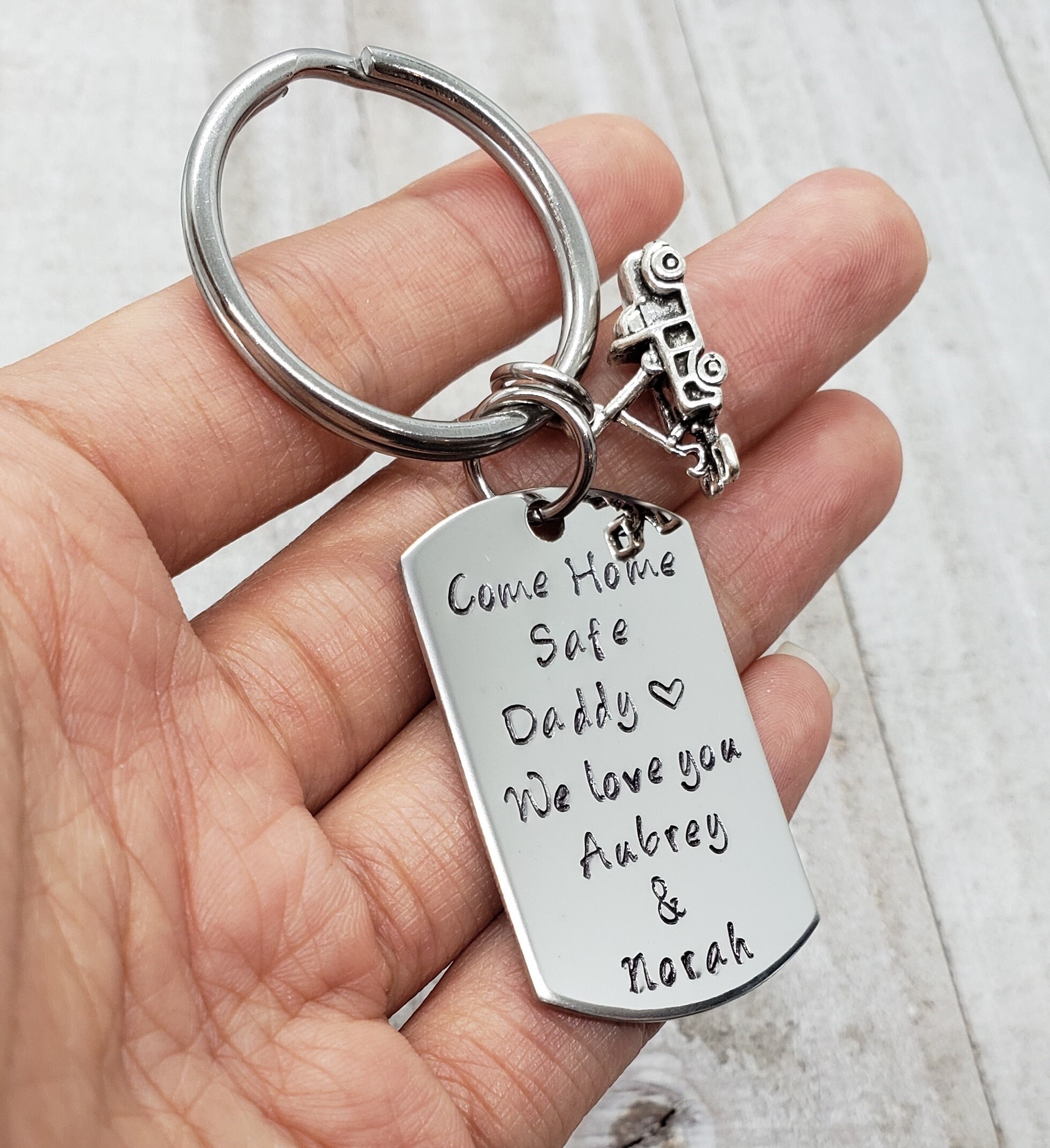 Drive Safe Keychain Tow Truck Keychain Tow Truck Driver Come Etsy