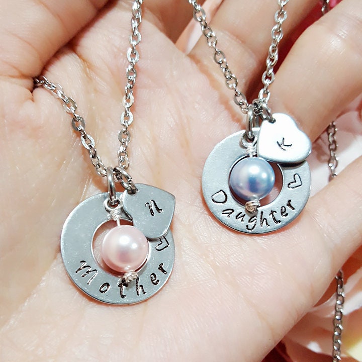 Personalized Mother Daughter Necklace 