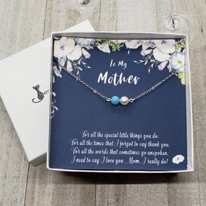 Mother Necklace, Personalized Birthstone Pearl Necklace for Mom, Mother Gift, Mom Gift, Gift for Mom, Mother Jewelry, Birthday Gift for Mom