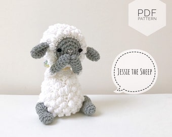 AMIGURUMI PATTERN/ tutorial (English) Amigurumi Sheep - "Jessie the Sheep" pdf - US terminology