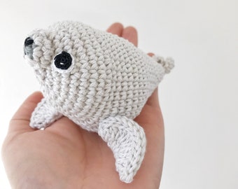 BABY SEAL crochet, amigurumi seal, seal baby gift, seal newborn gift, seal gift for kids, sealife gift, marine nursery decor