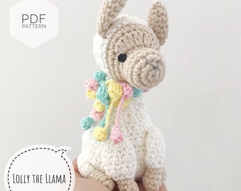 AMIGURUMI PATTERN/ tutorial (English) Amigurumi Llama- "Lolly the Llama" pdf - US terminology