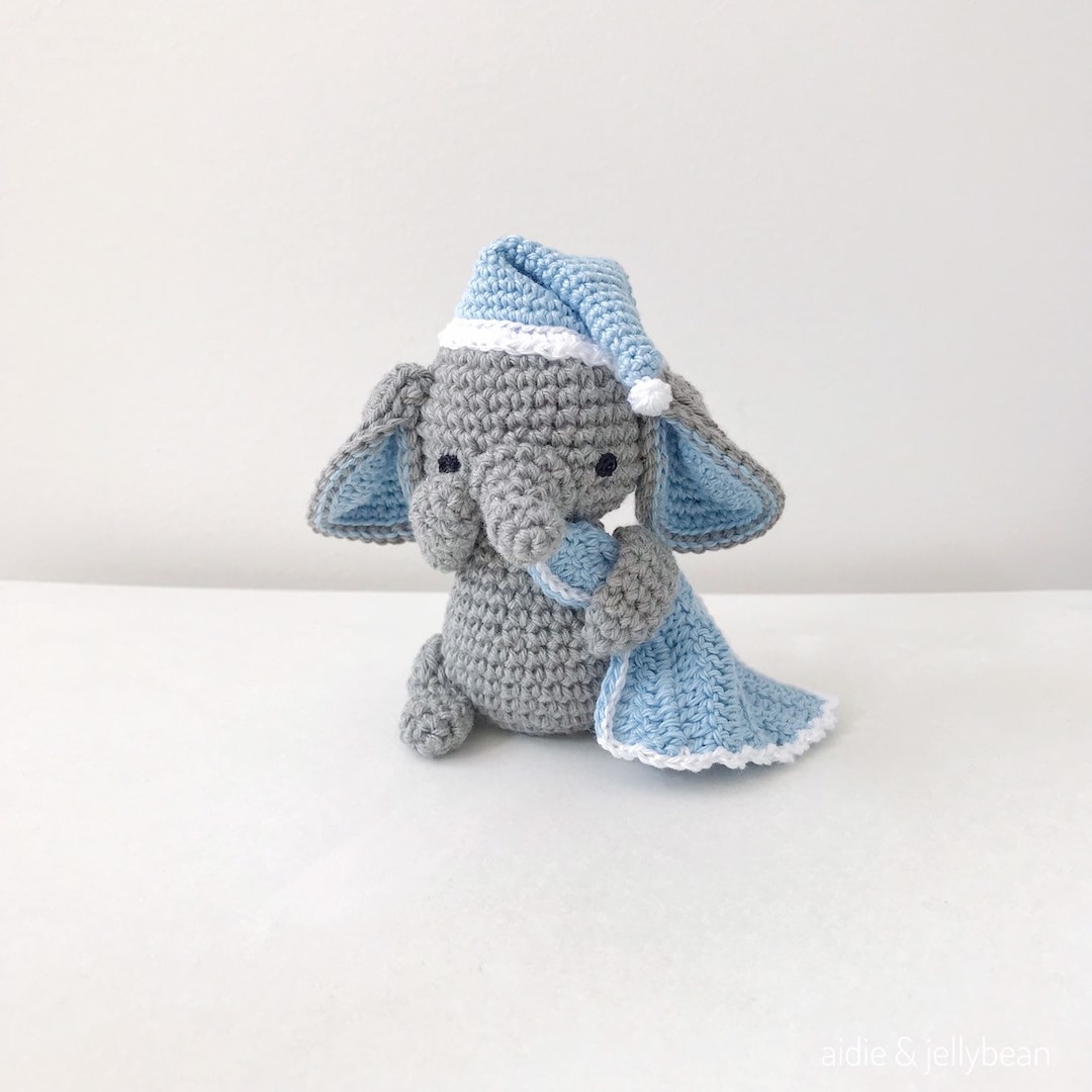 Elefante De Punto Positivo Con Tarjeta Inspiradora - Muñeco Crochet Regalo Para Animar Amigos Y Familia