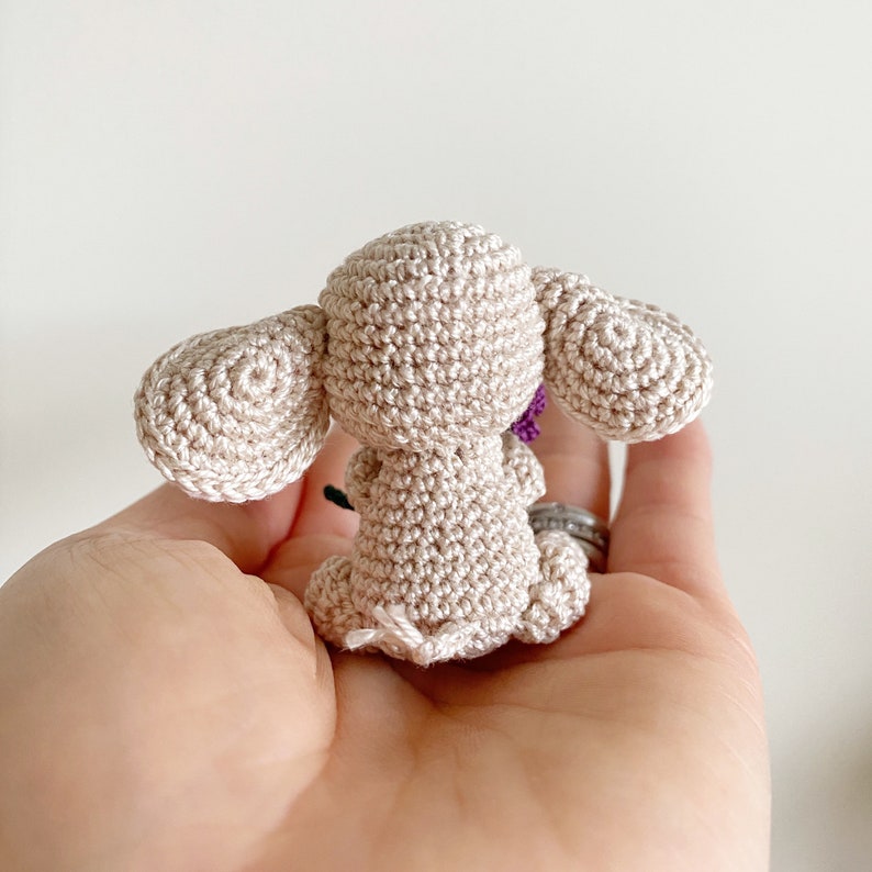 TINY ELEPHANT crochet amigurumi, small elephant, elephant gift, elephant keepsake, birthday gift, miniature elephant, anniversary gift image 5