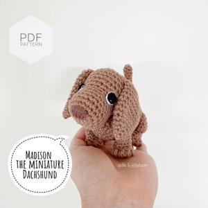 PATRÓN AMIGURUMI/tutorial (Español) Perro Teckel Amigurumi - "Madison la Cachorra Teckel Miniatura" pdf - Terminología US