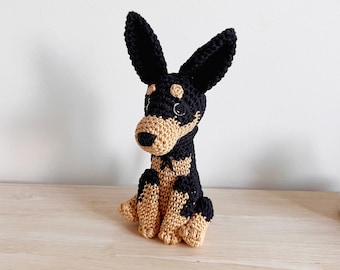 Customisable KELPIE crochet amigurumi, Amigurumi Kelpie , crochet dog, amigurumi dog, Kelpie gift, kelpie plush, kelpie amigurumi