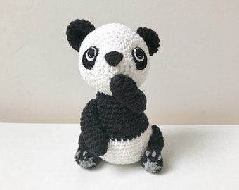PANDA crochet amigurumi, small panda, baby gift, newborn gift, baby shower gift, gift for kids, birthday gift, nursery decoration