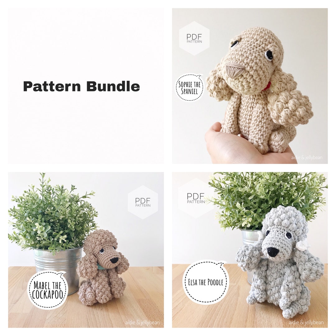 AMIGURUMI PATTERN/ Tutorial Bundle (english) Amigurumi Cockapoo, Poodle ...