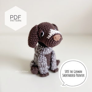 AMIGURUMI PATTERN/ tutorial (English) Amigurumi German Shorthaired Pointer  - "Skye the German Shorthaired Pointer" pdf - US terminology