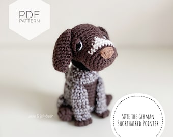 AMIGURUMI PATTERN/ tutorial (English) Amigurumi German Shorthaired Pointer  - "Skye the German Shorthaired Pointer" pdf - US terminology